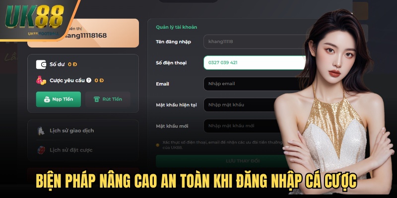 Biện pháp nâng cao an toàn khi đăng nhập cá cược