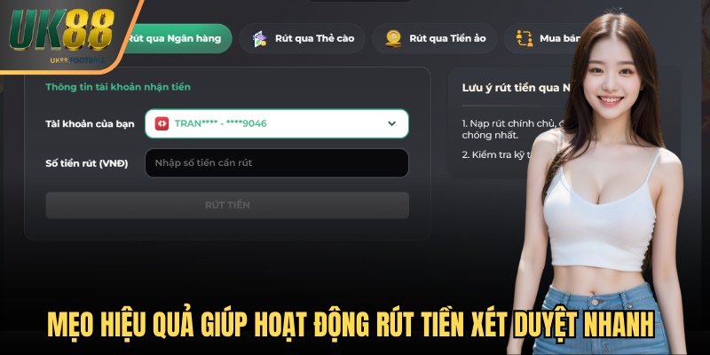 Mẹo hiệu quả giúp hoạt động rút tiền xét duyệt nhanh