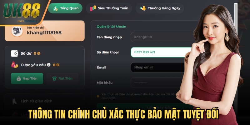 Thông tin chính chủ xác thực bảo mật tuyệt đối